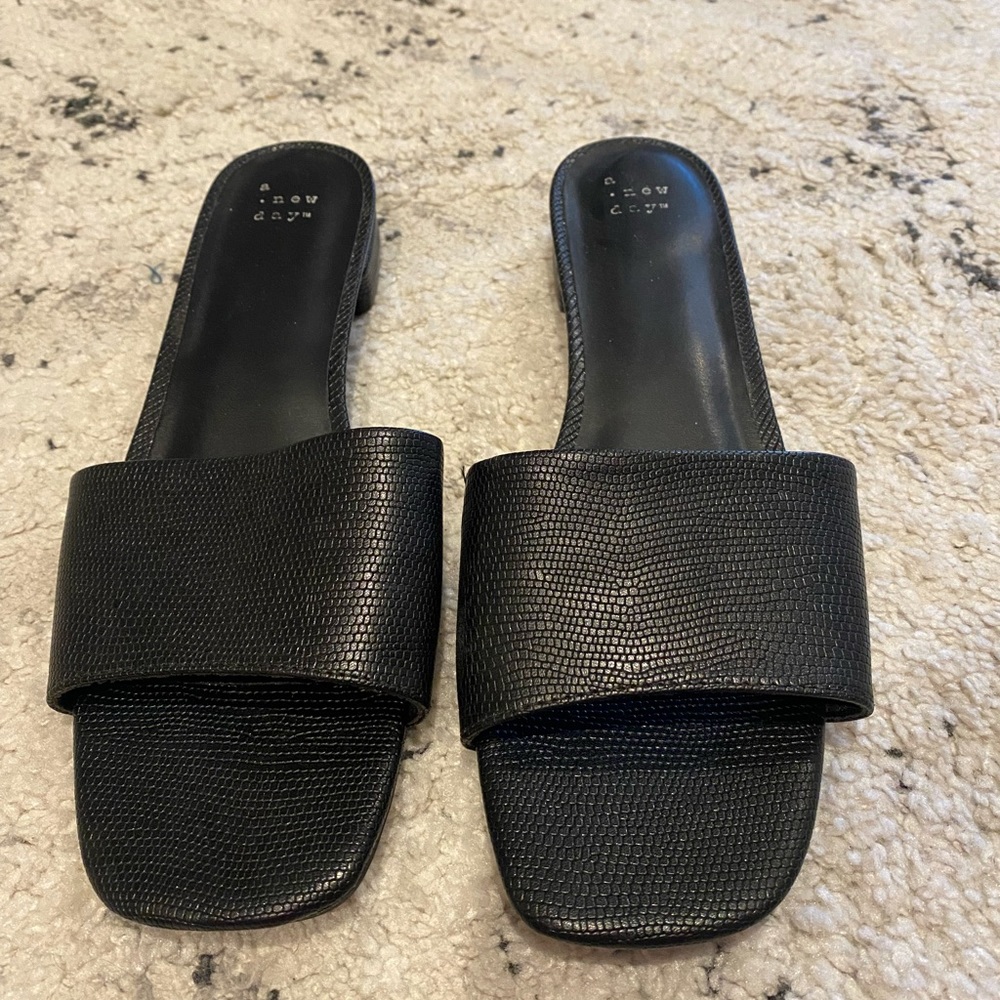 A New Day black slides size 9 1/2